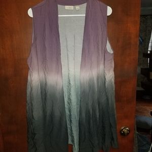 Ombre short sleeve cardigan